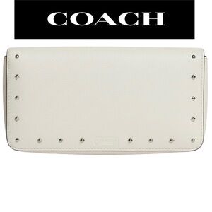 COACH Long Wallet w/Silver Studded Rivets, EUC